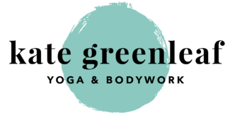 logo for Kate Greenleaf massage therapy and yoga